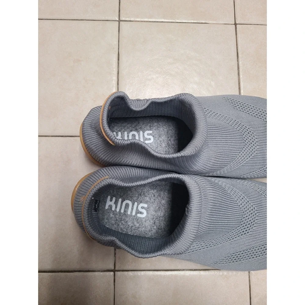 Kinis Nomad Barefoot Training Shoes Women Size S Grey Good Minimalist Knit Gum